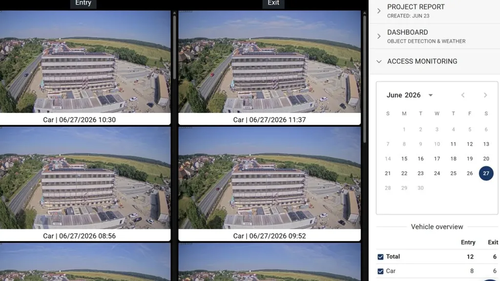 Automatic access monitoring in BauTV+