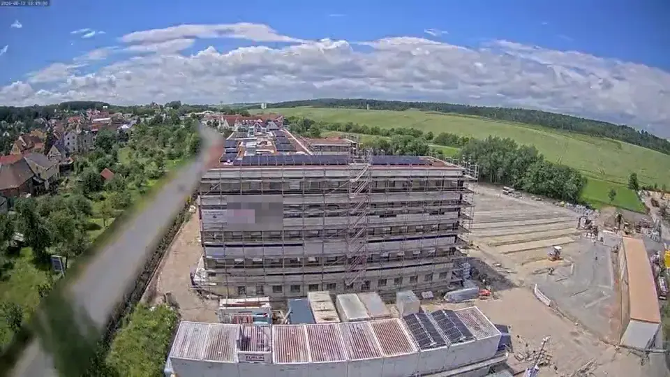 Time-lapse preview: the finished building of the Eisenberg test project