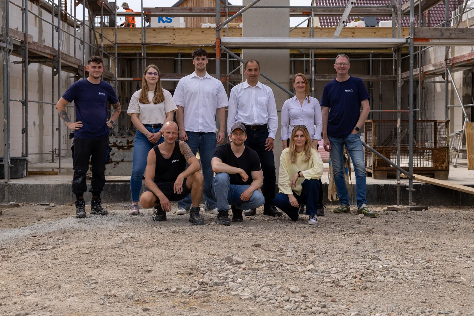 The BauTV+ team at the office in Blankenburg
