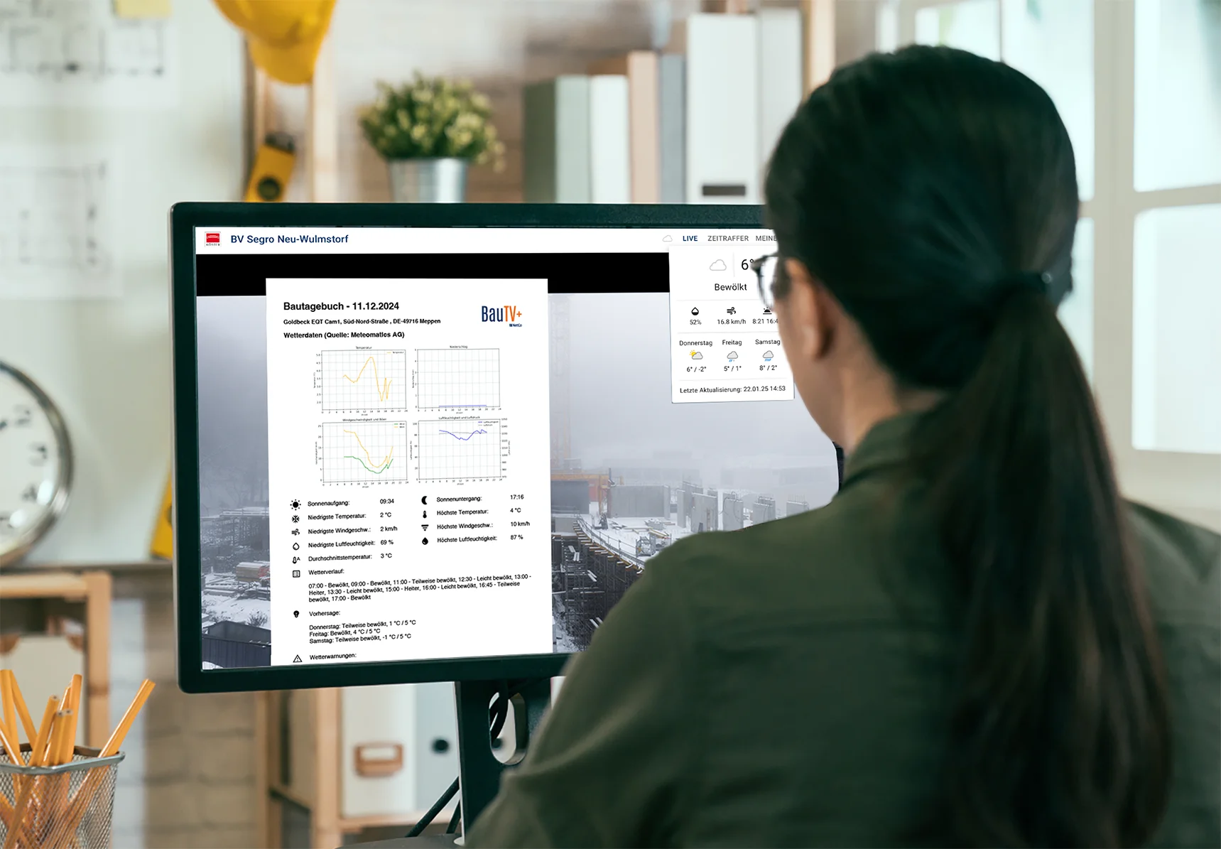 BauTV+ enables precise and reliable construction site documentation in any weather