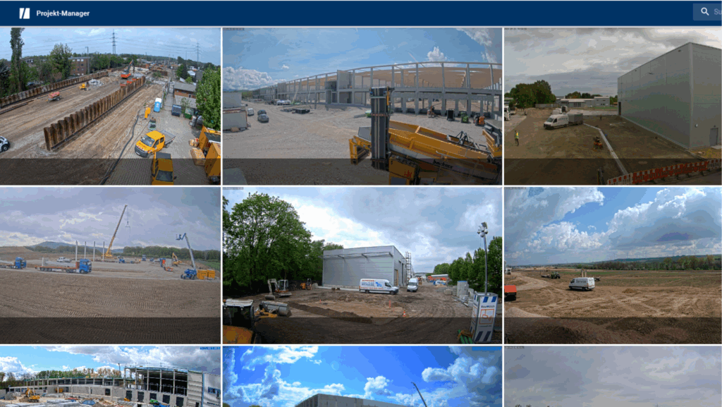 Project overview in the BauTV+ web portal