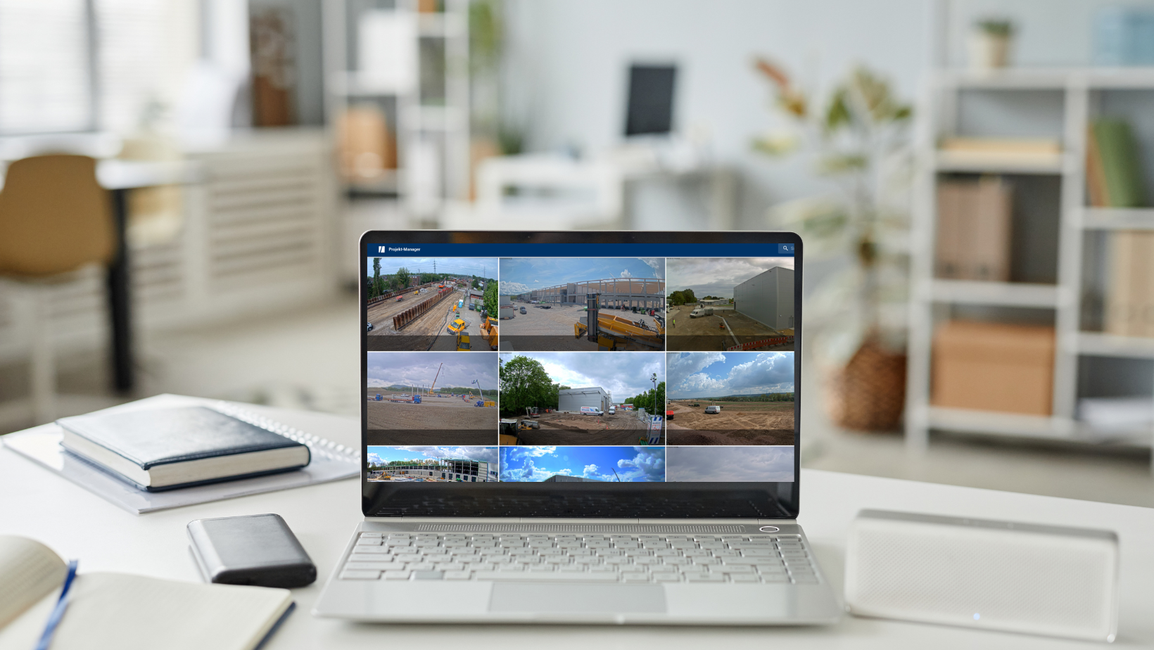 Projektübersicht im Webportal BauTV+