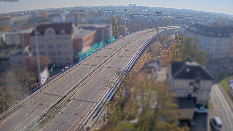 Construction site camera documents the demolition of the Ring Bridge in Magdeburg